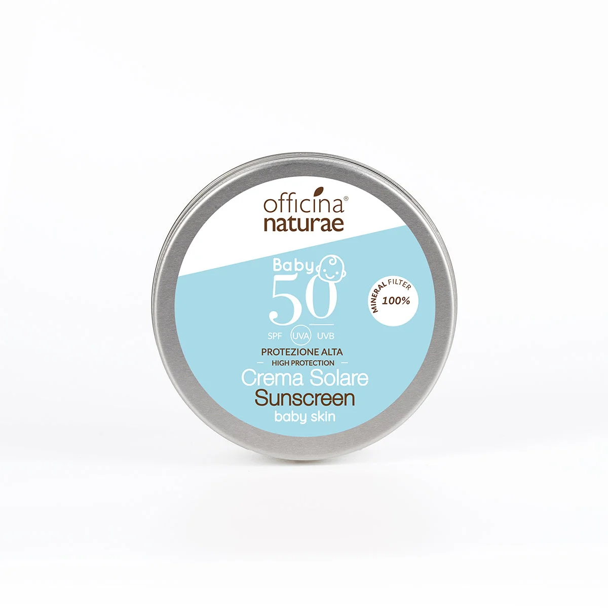 Officina Naturae Sonnencreme für Kinder und empfindliche Haut LSF 50 in der Metalldose (75 ml) - ohne Duftstoffe