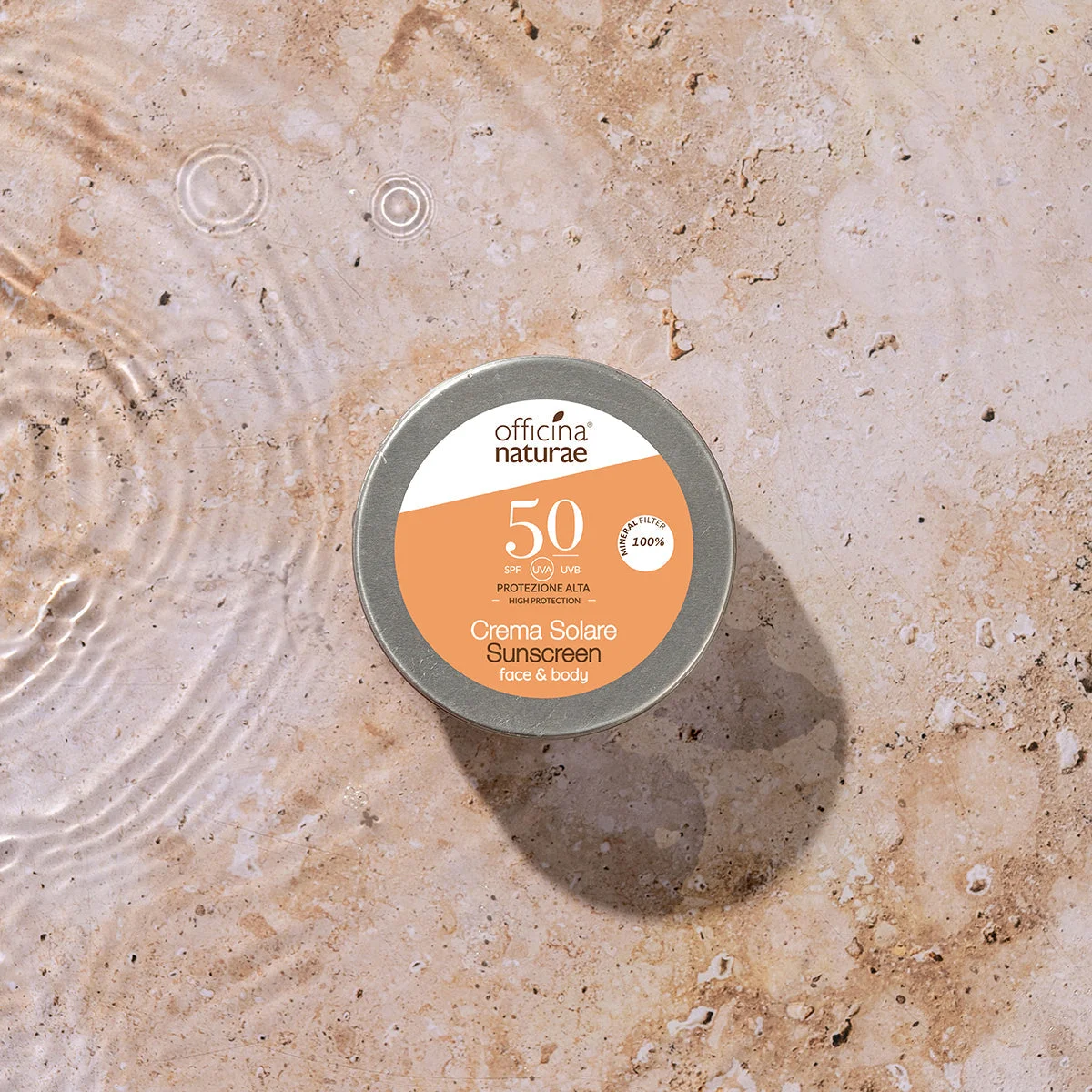Officina Naturae Sonnencreme SPF 50 in der Metalldose (75 ml) – parfümfrei