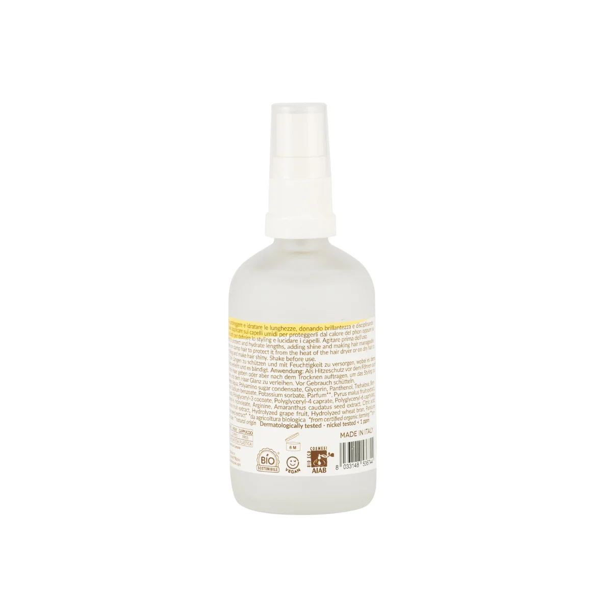 Officina Naturae Pflegendes Hitzeschutzspray für das Haar (100 ml) - schützt, spendet Feuchtigkeit und verleiht Glanz