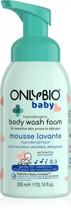 OnlyBio Hypoallergener Waschschaum für Babys (300 ml) - geeignet ab Geburt
