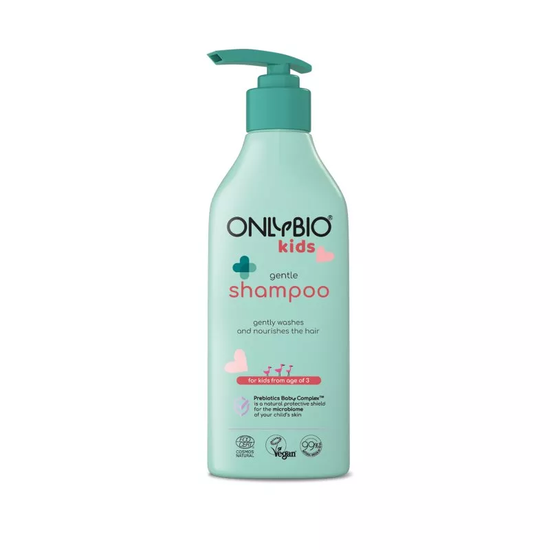 OnlyBio Sanftes Shampoo für Kinder ab 3 Jahren (300 ml) - verstopft nicht und brennt nicht in den Augen