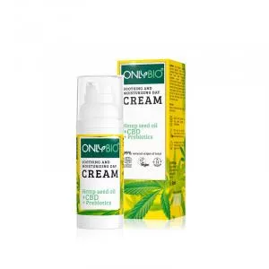 OnlyBio Beruhigende Tagescreme für empfindliche Haut mit Hanf und CBD (50 ml)