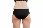 Pinke Welle Menstruationshöschen Schwarz Bikini - Medium Schwarz - htr. und leichte Menstruation (L)