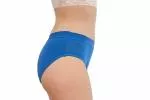 Pinke Welle Menstruationshöschen Bikini Blau - Medium Blau - htr. und leichte Menstruation (M)