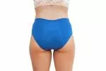 Pinke Welle Menstruationshöschen Bikini Blau - Medium Blau - htr. und leichte Menstruation (M)