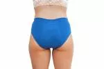 Pinke Welle Menstruationshöschen Bikini Blau - Medium Blau - htr. und leichte Menstruation (S)