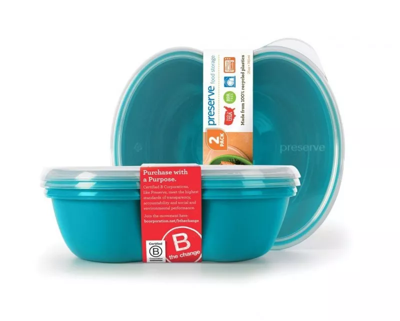 Preserve Snackbox (2 Stück) - blau - aus 100% recyceltem Kunststoff