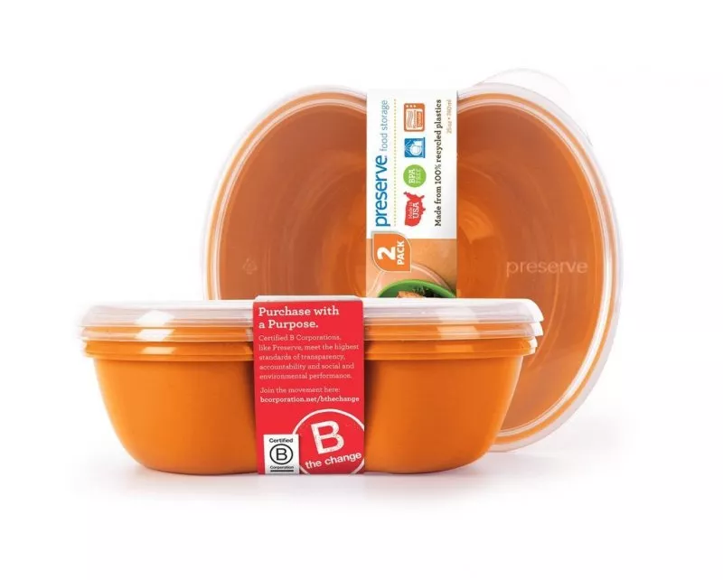 Preserve Snackbox (2 Stück) - orange - aus 100% recyceltem Kunststoff