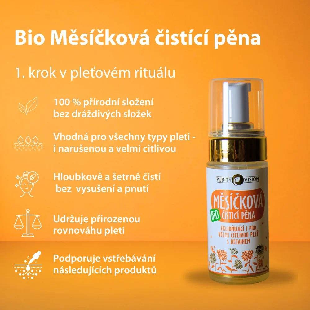 Purity Vision Ringelblumen-Reinigungsschaum (90 ml) – auch für sehr empfindliche Haut