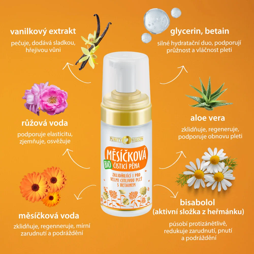 Purity Vision Ringelblumen-Reinigungsschaum (90 ml) – auch für sehr empfindliche Haut