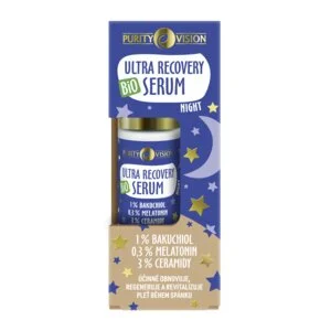 Purity Vision Nacht-Gesichtsserum Ultra Recovery Night (30 ml) – mit Bakuchiol, Melatonin und Ceramiden