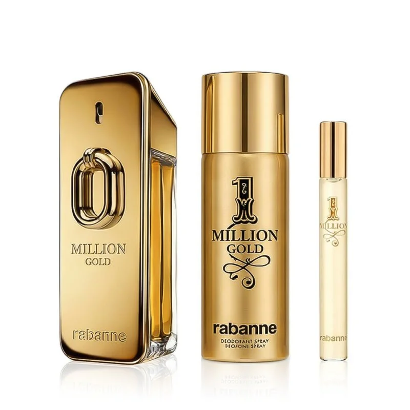Million Gold Intense 100 ml + EDT MINI 1 Milion 10 ml + DEO-Spray Eau de Parfum für Herren 150 ml