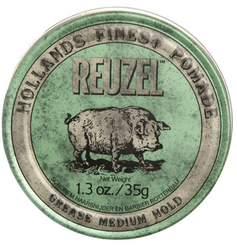 Styling Green Pomade Grease Medium Hold Haarpomade mit mittlerem Halt und Glanz 35 g für Herren