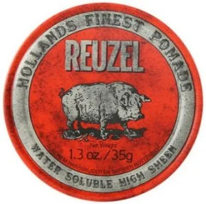 REUZEL Styling Red Pomade Water Soluble, Haarpomade mit mittlerem Halt und hohem Glanz, 35 g, für Herren