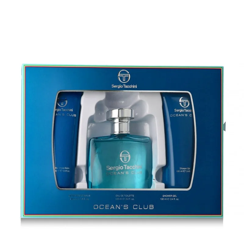 Ocean's Club Eau de Toilette für Herren 100 ml + After Shave Balsam 100 ml + Duschgel