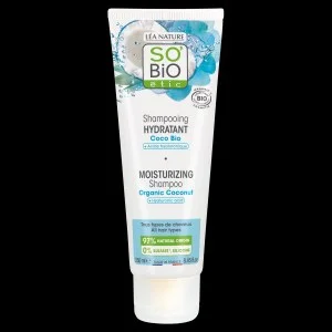 SO’BiO étic Feuchtigkeitsspendendes Shampoo Kokos & Hyaluronsäure BIO (250 ml) - für alle Haartypen