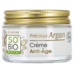 SO’BiO étic Anti-age Precieux Argan BIO-Tagescreme (50 ml) – spendet Feuchtigkeit, strafft und bringt den Teint zum Strahlen