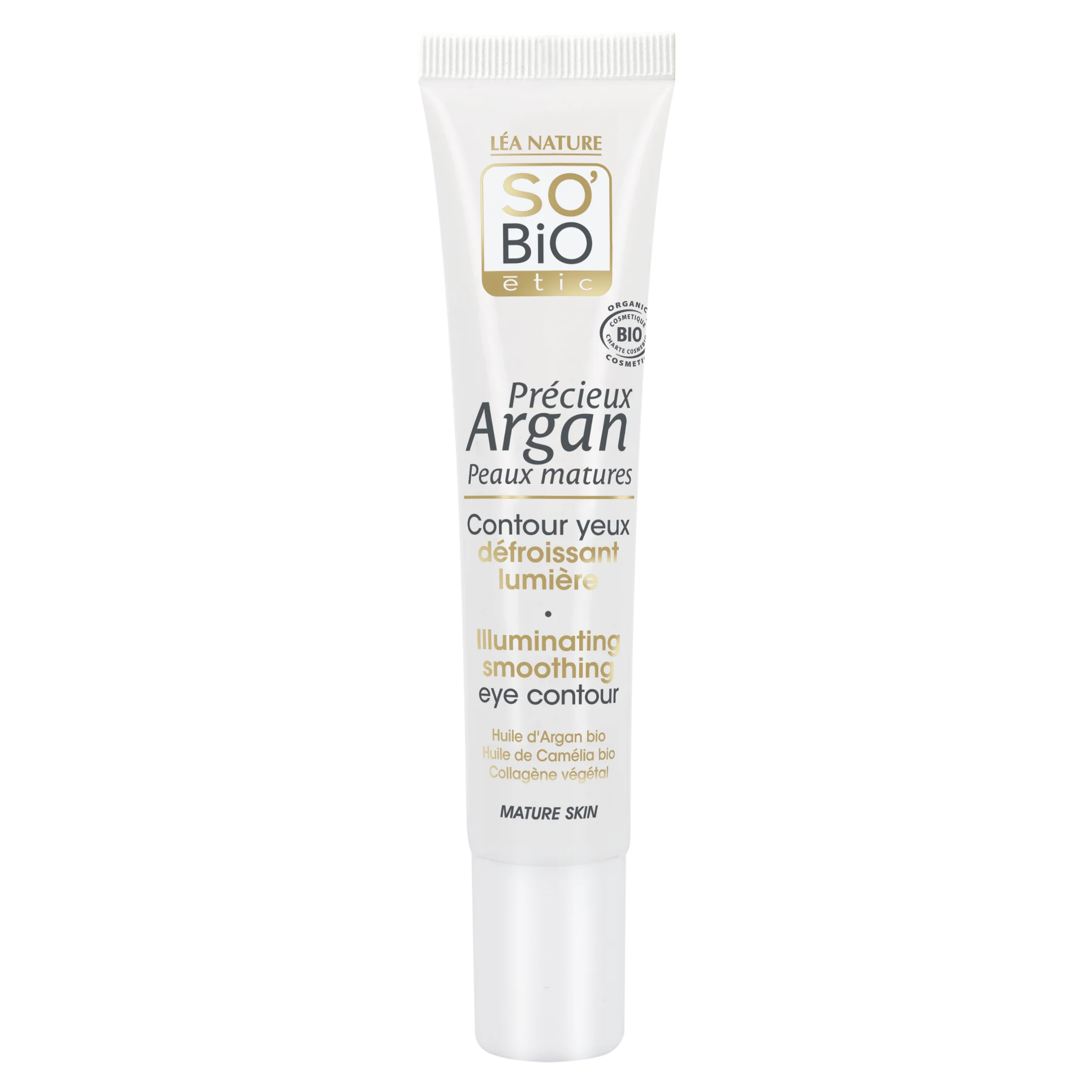 SO’BiO étic Anti-Age Précieux Argan Glättende Augenpflege GOLD BIO (15 ml) – ideal für reife Haut
