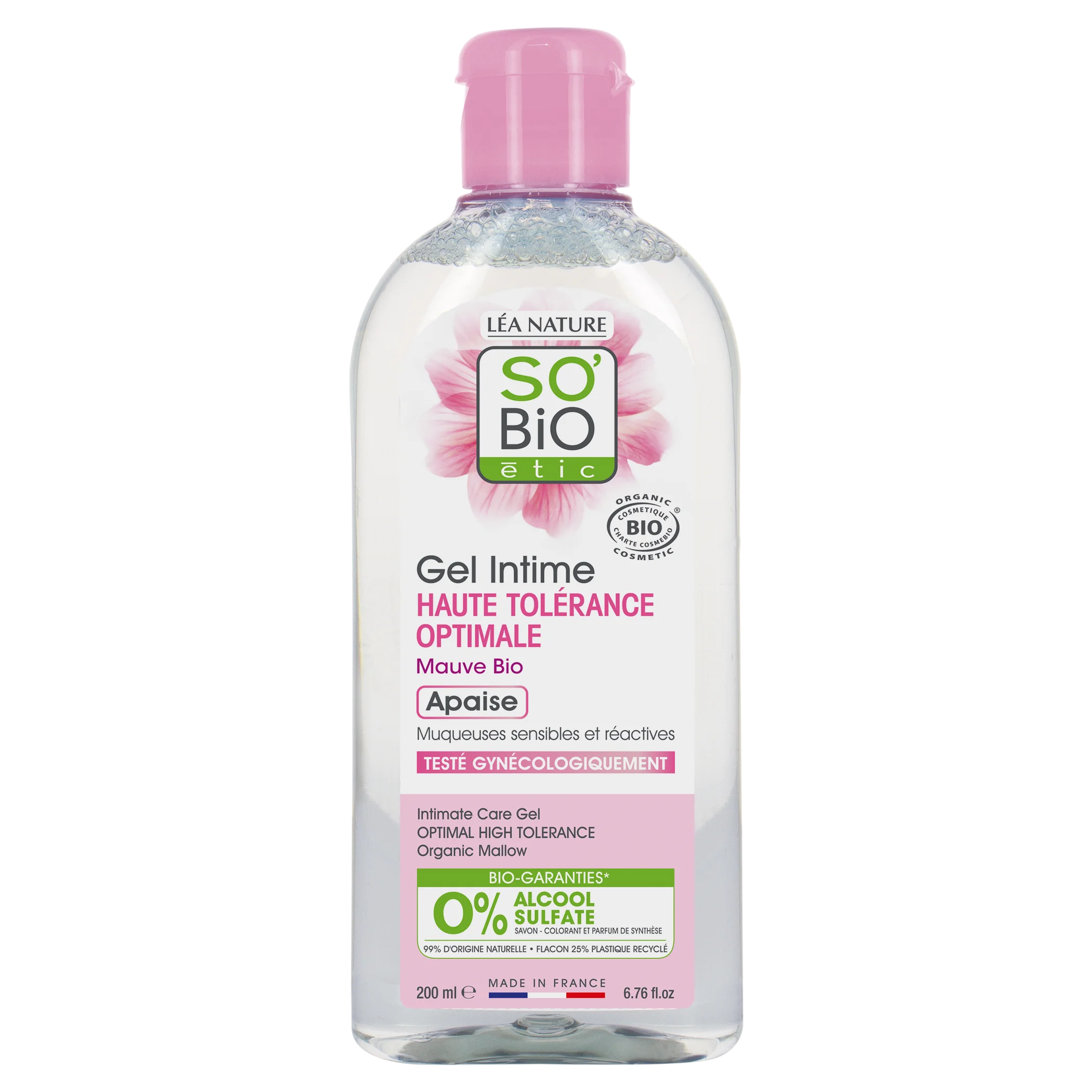 SO’BiO étic Hypoallergenes BIO-Intimpflege-Waschgel (200 ml) – mit Auszug aus Gemeiner Malve