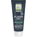 SO’BiO étic MEN 3in1 Duschgel – erfrischender BIO-Vetiver (200 ml) – für Körper, Gesicht und Haare