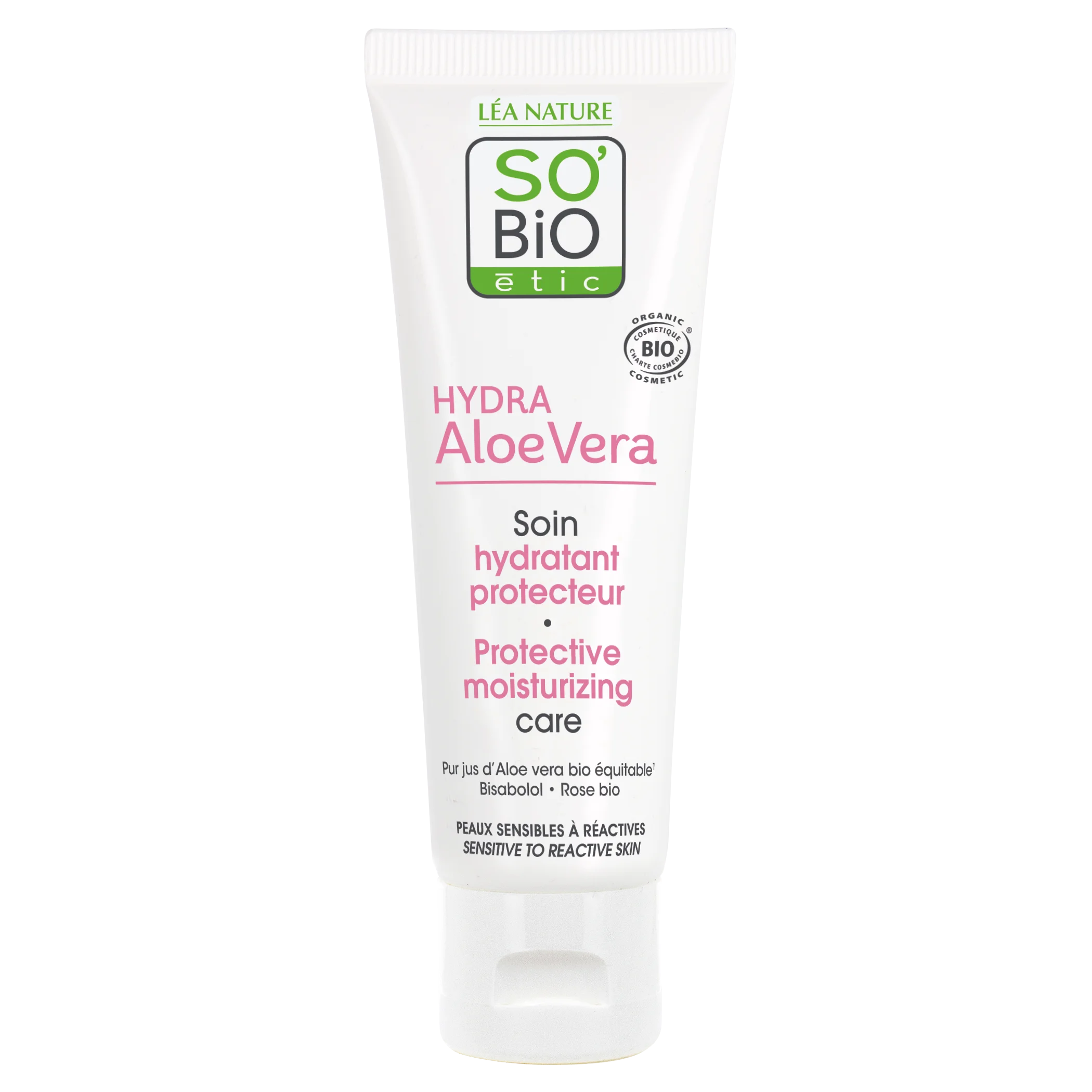SO’BiO étic Schutzcreme für empfindliche Haut mit Aloe vera 5in1 BIO (50 ml) – spendet Feuchtigkeit und beruhigt die Haut