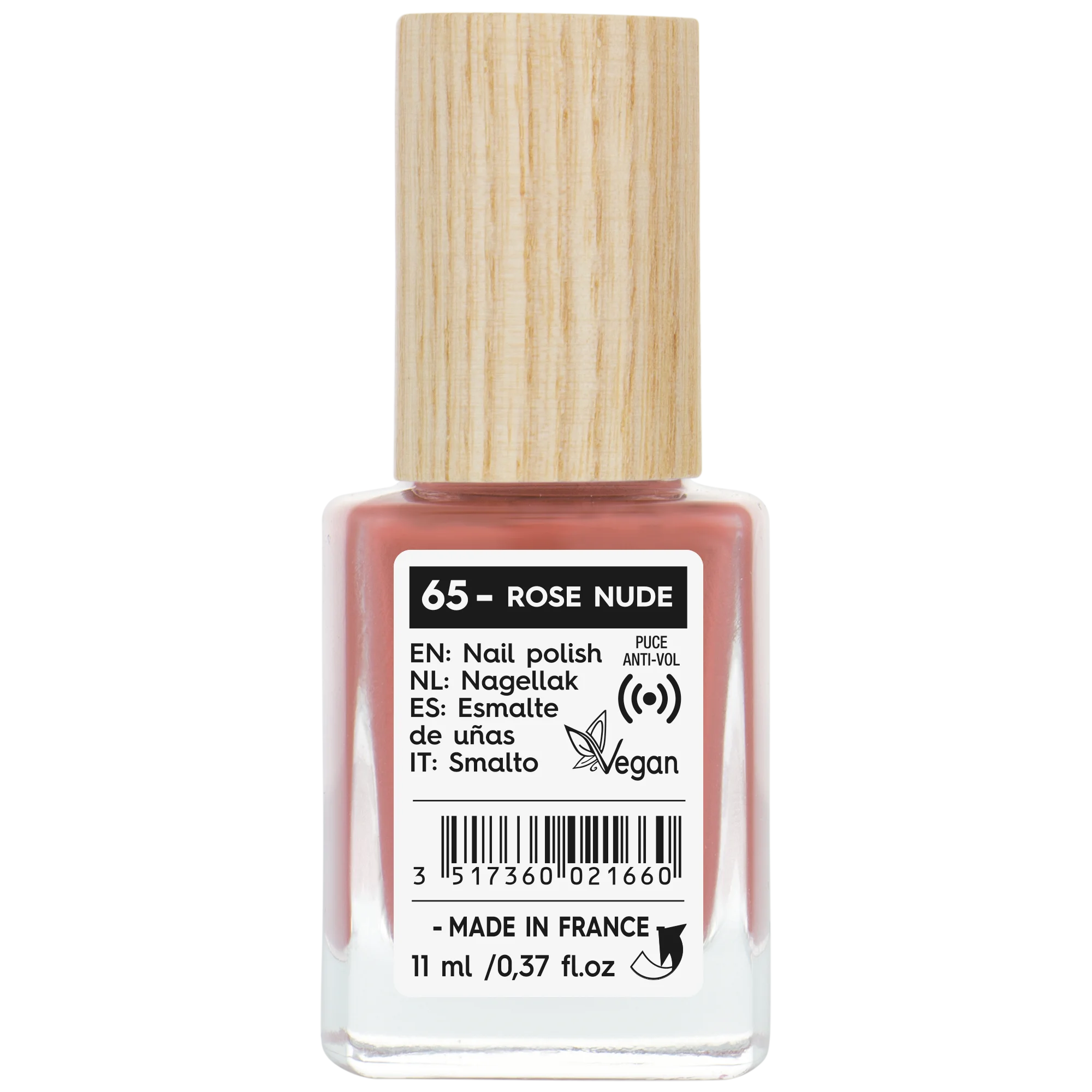 SO’BiO étic Nagellack - 65 Nude-Rosa (11 ml) - mit leuchtender und intensiver Farbe