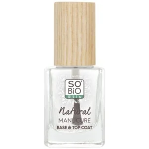 SO’BiO étic Transparenter Nagellack – Basis- und Topcoat (11 ml) – stärkt und glättet die Nägel