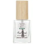 SO’BiO étic Transparenter Nagellack – Basis- und Topcoat (11 ml) – stärkt und glättet die Nägel