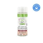 SO’BiO étic Nachfüllung für 24h feuchtigkeitsspendendes Roll-on-Deodorant mit Bio-Eselsmilch (150 ml) - eine Nachfüllung ersetzt drei Roll-ons