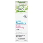 SO’BiO étic Nährende reparierende Pflege mit Aloe vera für empfindliche Haut BIO (50 ml) – spendet der Haut Feuchtigkeit und nährt sie