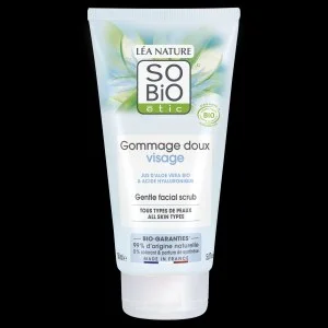 SO’BiO étic Sanftes Peeling für häufige Anwendung Aloe Vera, feuchtigkeitsspendend, BIO (150 ml) - mit Hyaluronsäure
