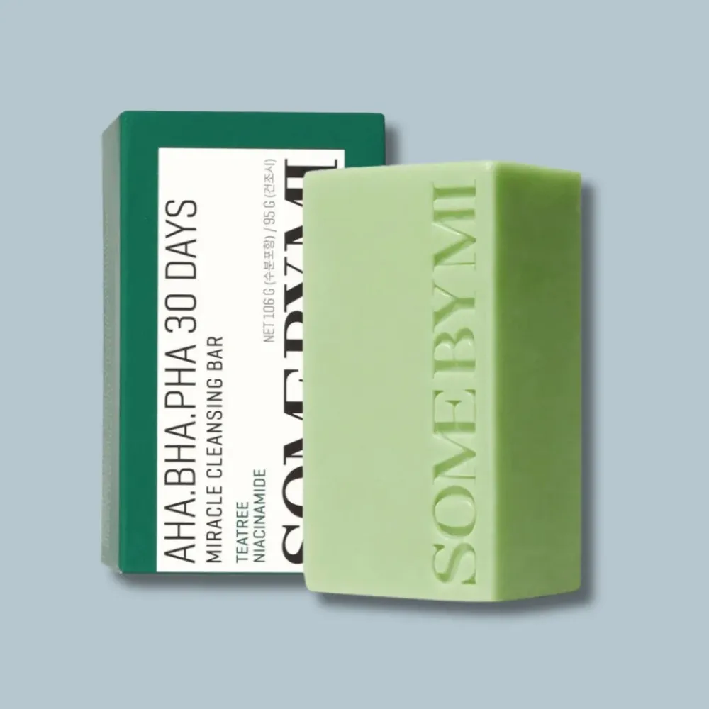 AHA BHA PHA 30 Days Miracle Cleansing Bar feste Seife für zu Akne neigende Haut mit AHA-, BHA- und PHA-Säuren 106 g