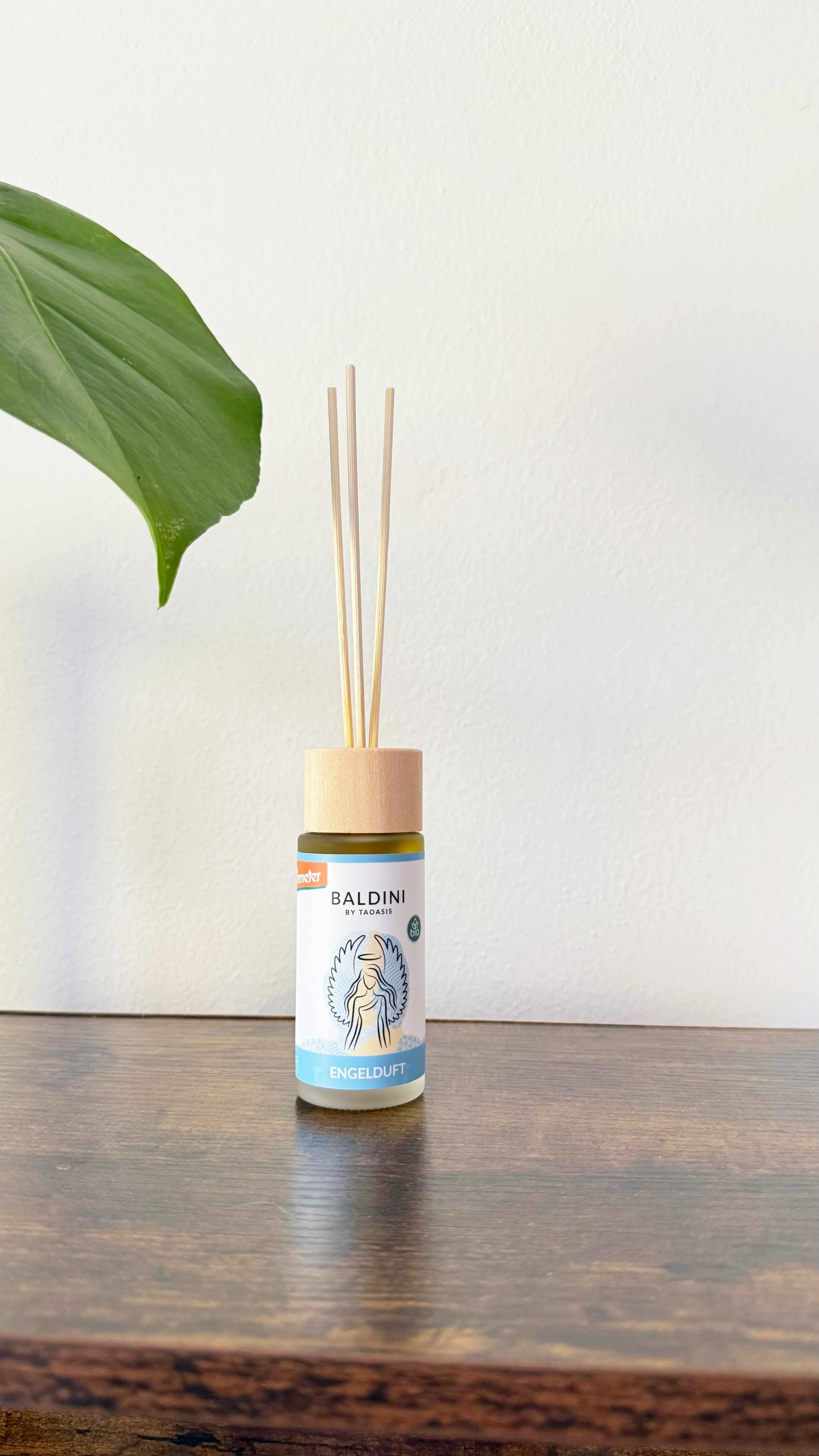 Taoasis Baldini Aroma-Diffusor mit Stäbchen Angel Scent BIO (50 ml) – euphorisierend, harmonisierend und aktivierend