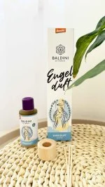 Taoasis Baldini Aroma-Diffusor mit Stäbchen Angel Scent BIO (50 ml) – euphorisierend, harmonisierend und aktivierend