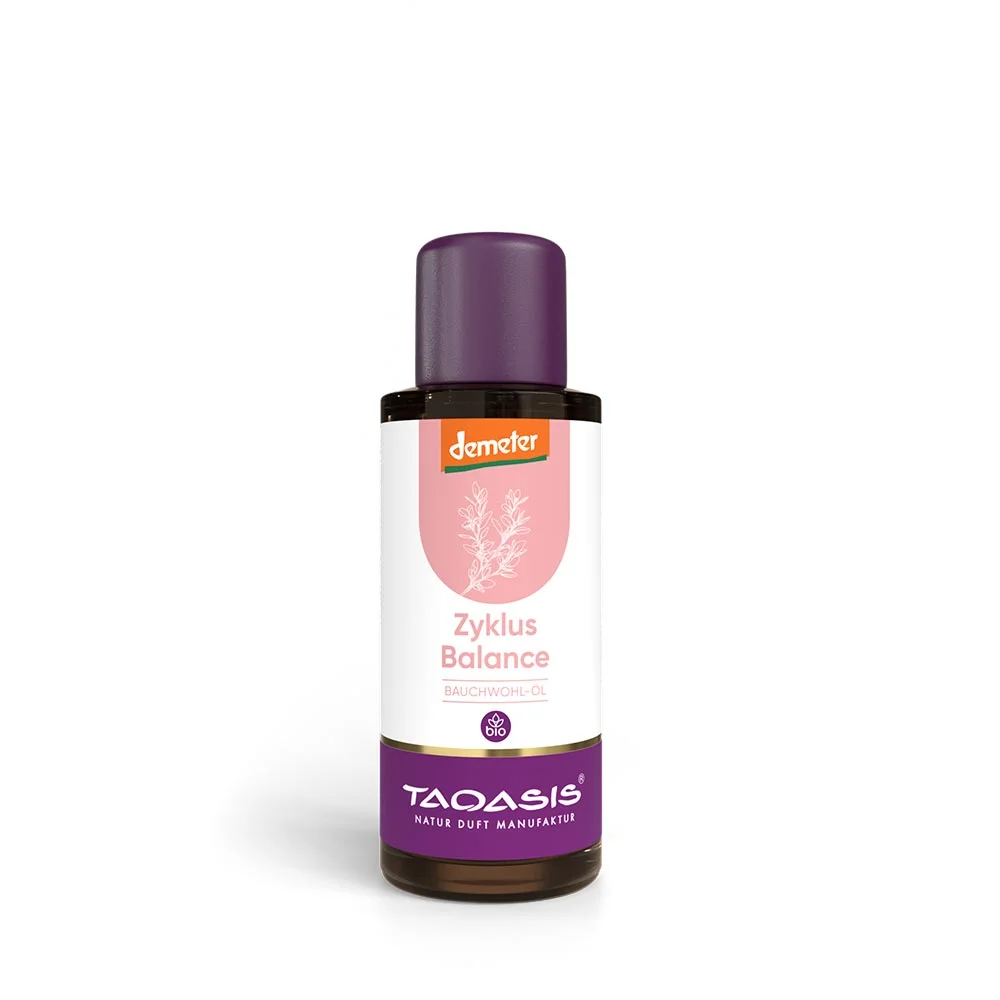 Taoasis Massageöl Women Cycle Balance BIO (50 ml) – unterstützt die Entspannung des Körpers während des Zyklus