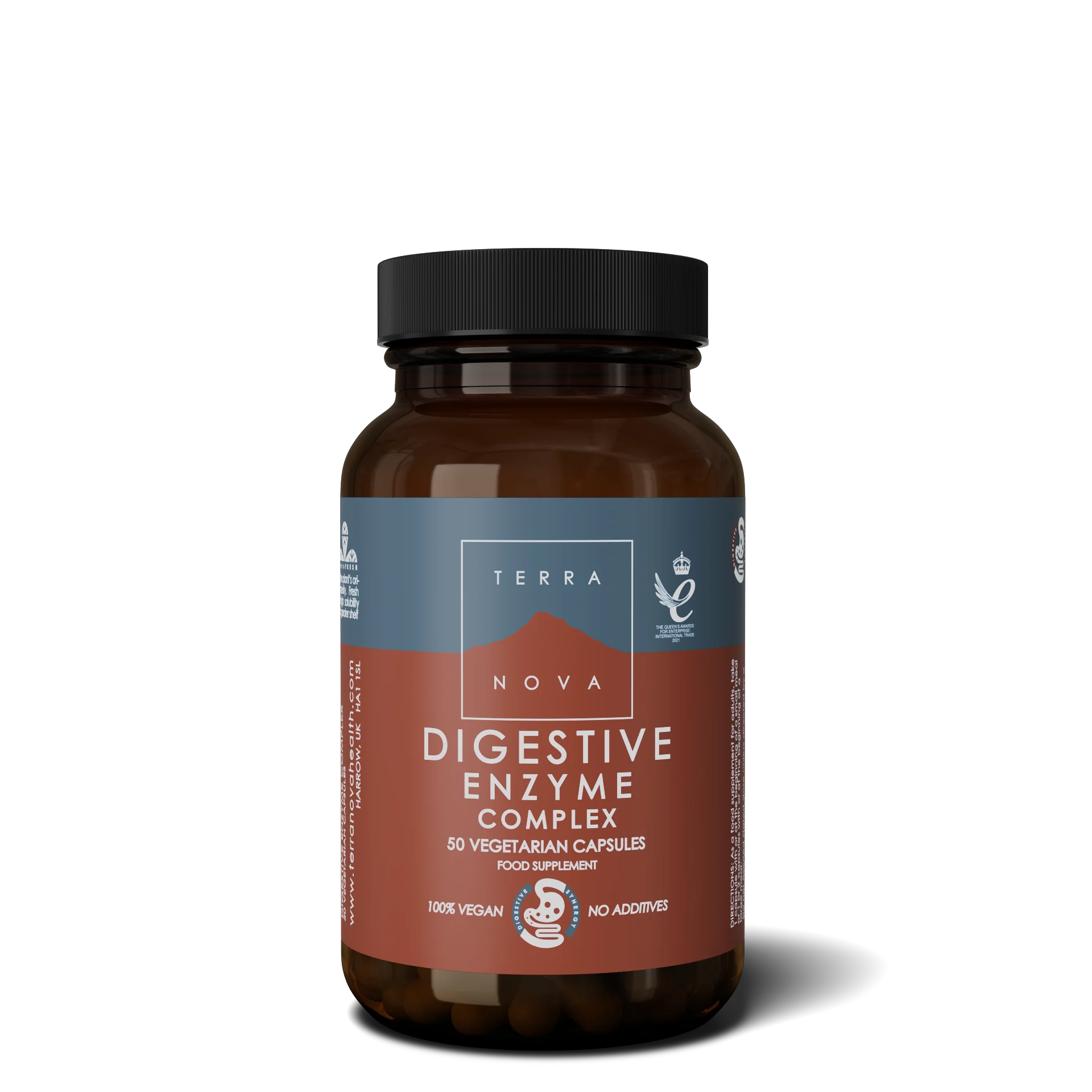 Terranova Health Digestive Enzyme Complex (50 Kapseln) - angereichert mit Fenchel, Ingwer und Artischocke