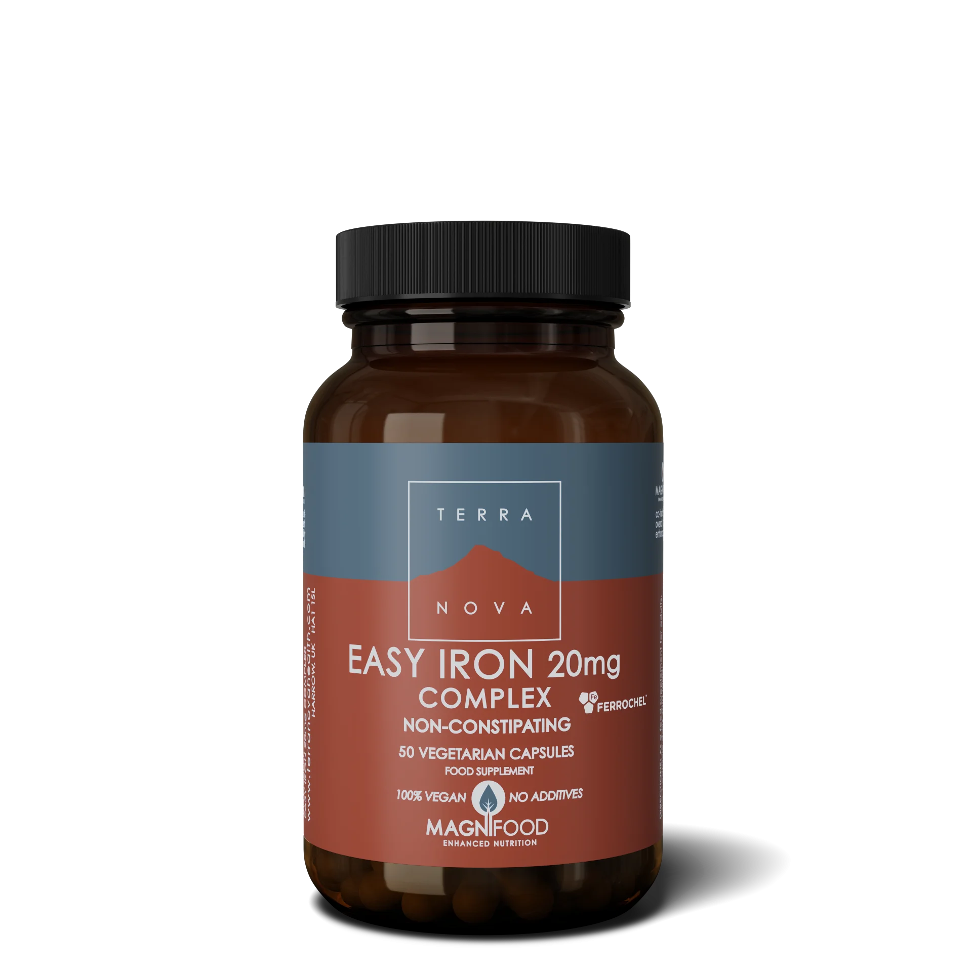 Terranova Health Easy Iron 20 mg Komplex (50 Kapseln) - gut resorbierbar