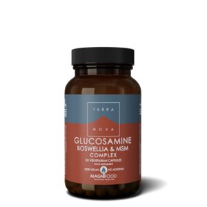 Glucosamin, Boswellia & MSM Komplex (50 Kapseln) - unterstützt die Gelenkgesundheit