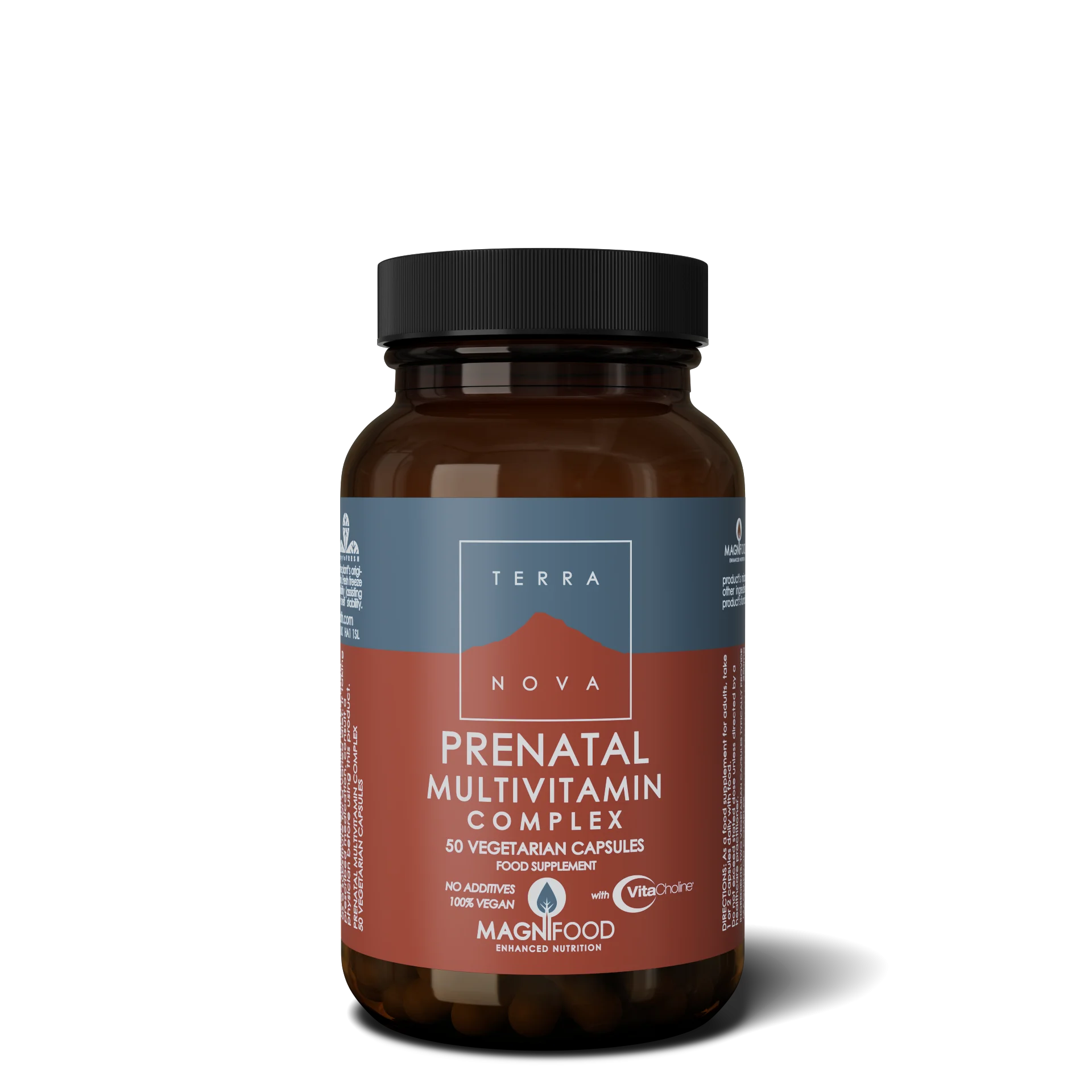 Terranova Health Pränatal-Multivitamin-Komplex (50 Kapseln) - mit der aktiven Form der Folsäure