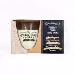 The Greatest Candle in the World Set - 1x Kerze (130 g) 2x Füllung - Nelken und Zimt - Sie können zwei weitere Kerzen zu Hause machen