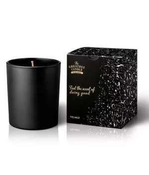 The Greatest Candle in the World Duftkerze in schwarzem Glas (170 g) - Feige