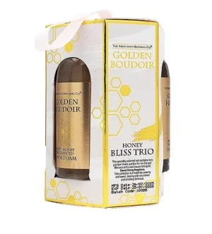 The Indulgent Bathing Co. Golden Boudoir Geschenkset Duschgel 60 ml + Badezusatz 60 ml + Körpermilch