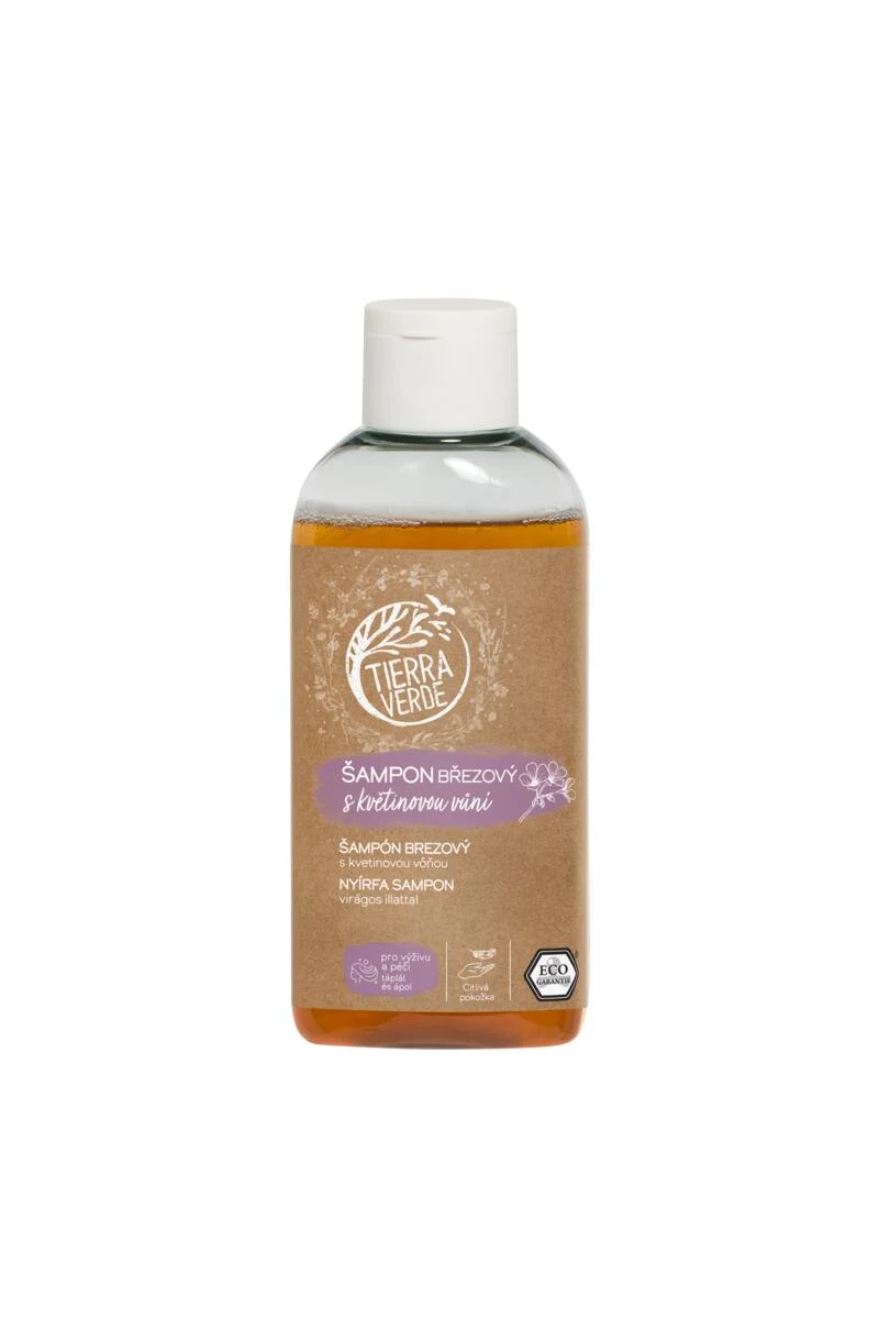 Tierra Verde Birkenshampoo mit Blumenduft 100 ml – nährend und pflegend