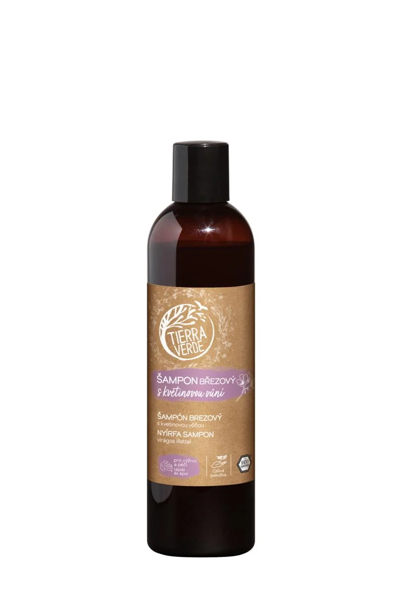 Tierra Verde Birkenshampoo mit Blumenduft 100 ml – nährend und pflegend
