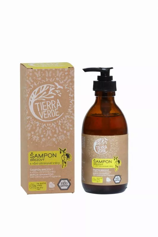 Tierra Verde Birke Shampoo für trockenes Haar mit Zitronengras (230 ml)
