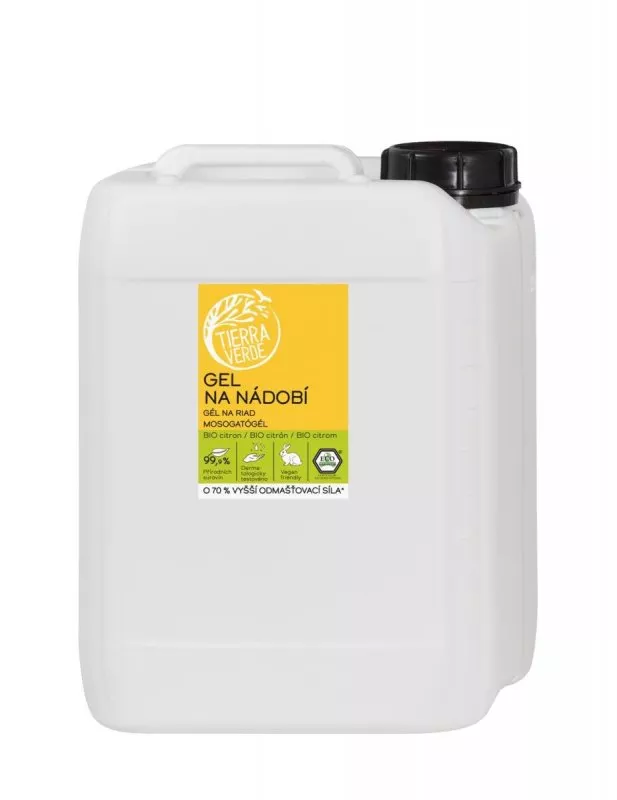Tierra Verde Geschirrspülgel mit Bio-Zitronenöl (5 l)
