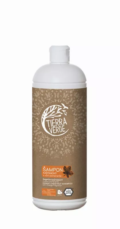 Tierra Verde Kastanien-Shampoo zur Stärkung der Haare mit Orange (1 l)
