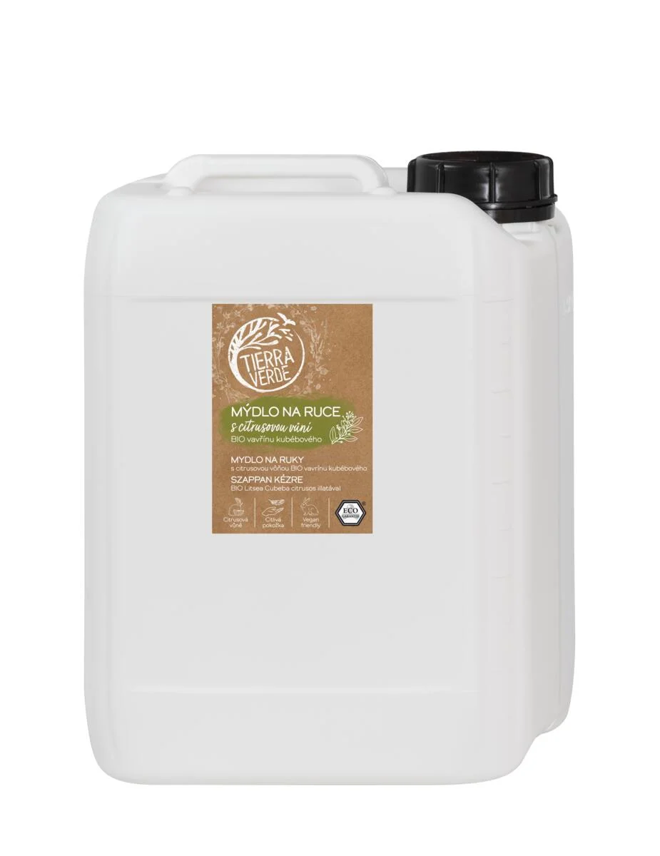Tierra Verde Flüssige Handseife – BIO Lorbeer 100 ml – mit tschechischem Bio-Spitzwegerich