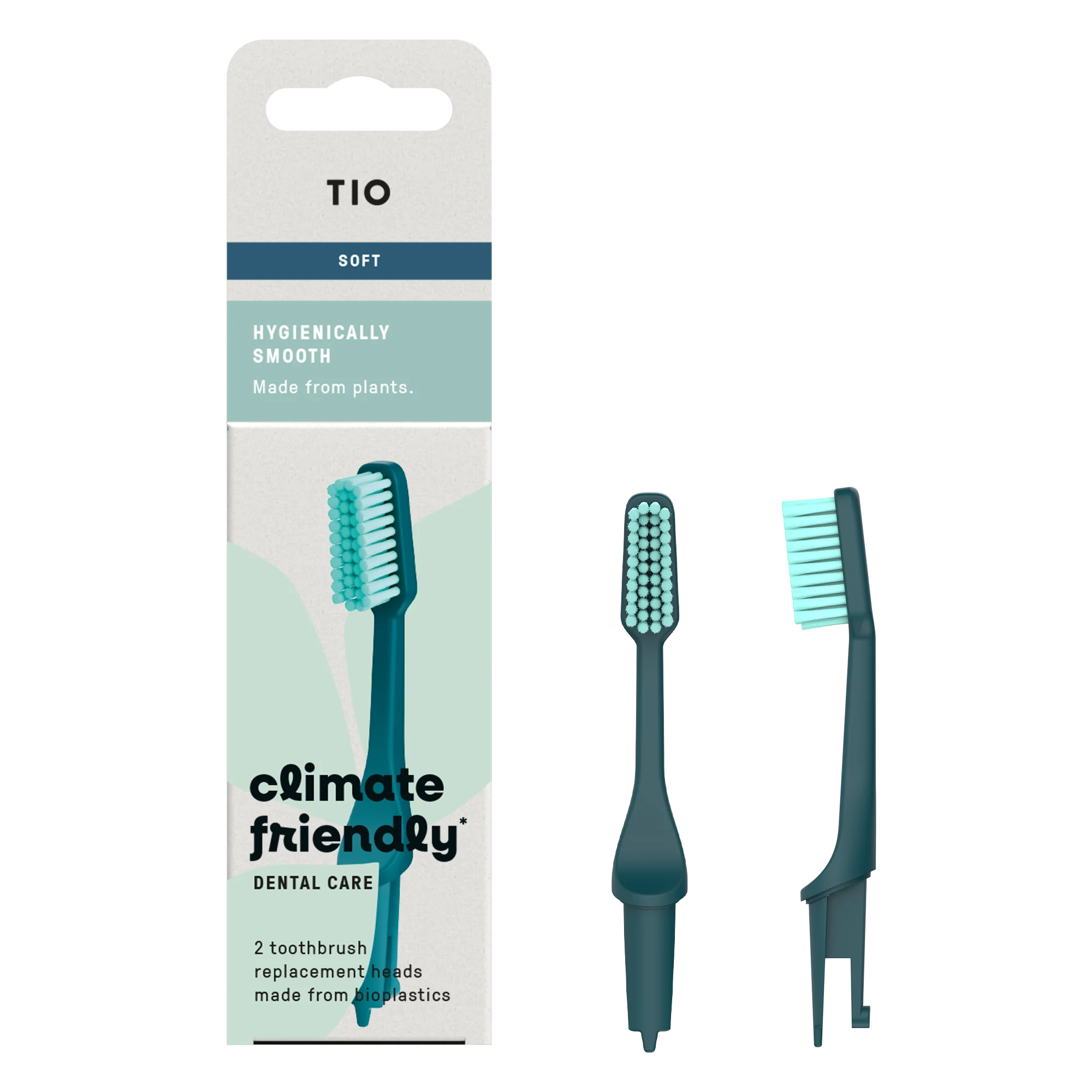 TIO TIOBRUSH Ersatzbürstenköpfe für Zahnbürste (soft) – Living Ocean – 2 St.