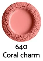 Uoga Uoga Mineralisches loses Puderrouge mit Bernstein (5 g) 6405 Coral Charm - natürliche Betonung der Wangen in 3 Farbtönen